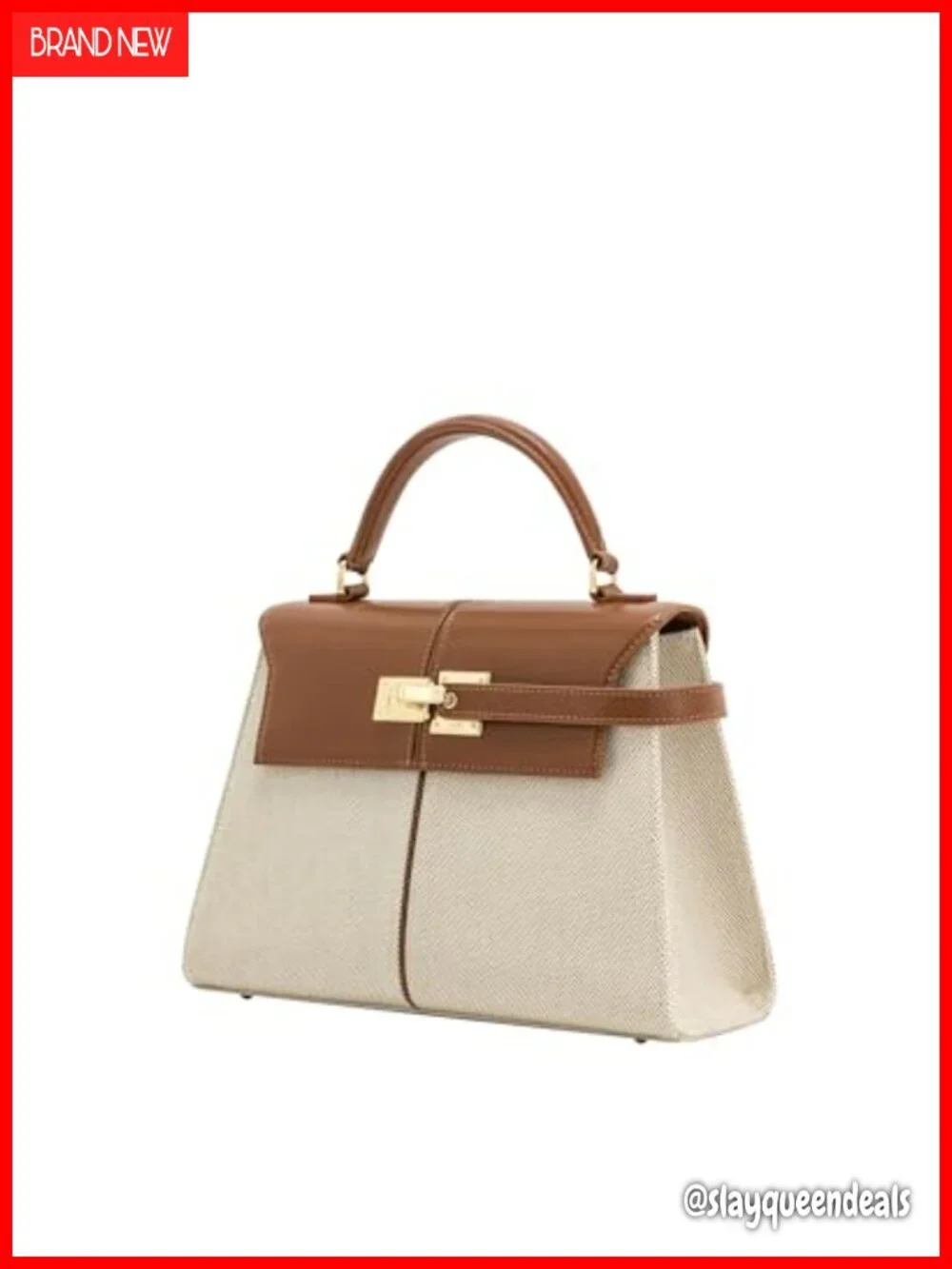 Vegan Leather Top Handle Satchel Bag with Crossbody Strap